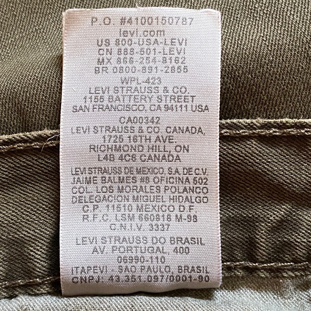 Levi's I 514 I Slim Straight I Green Jeans I 32 x 34 - Picture 16 of 16